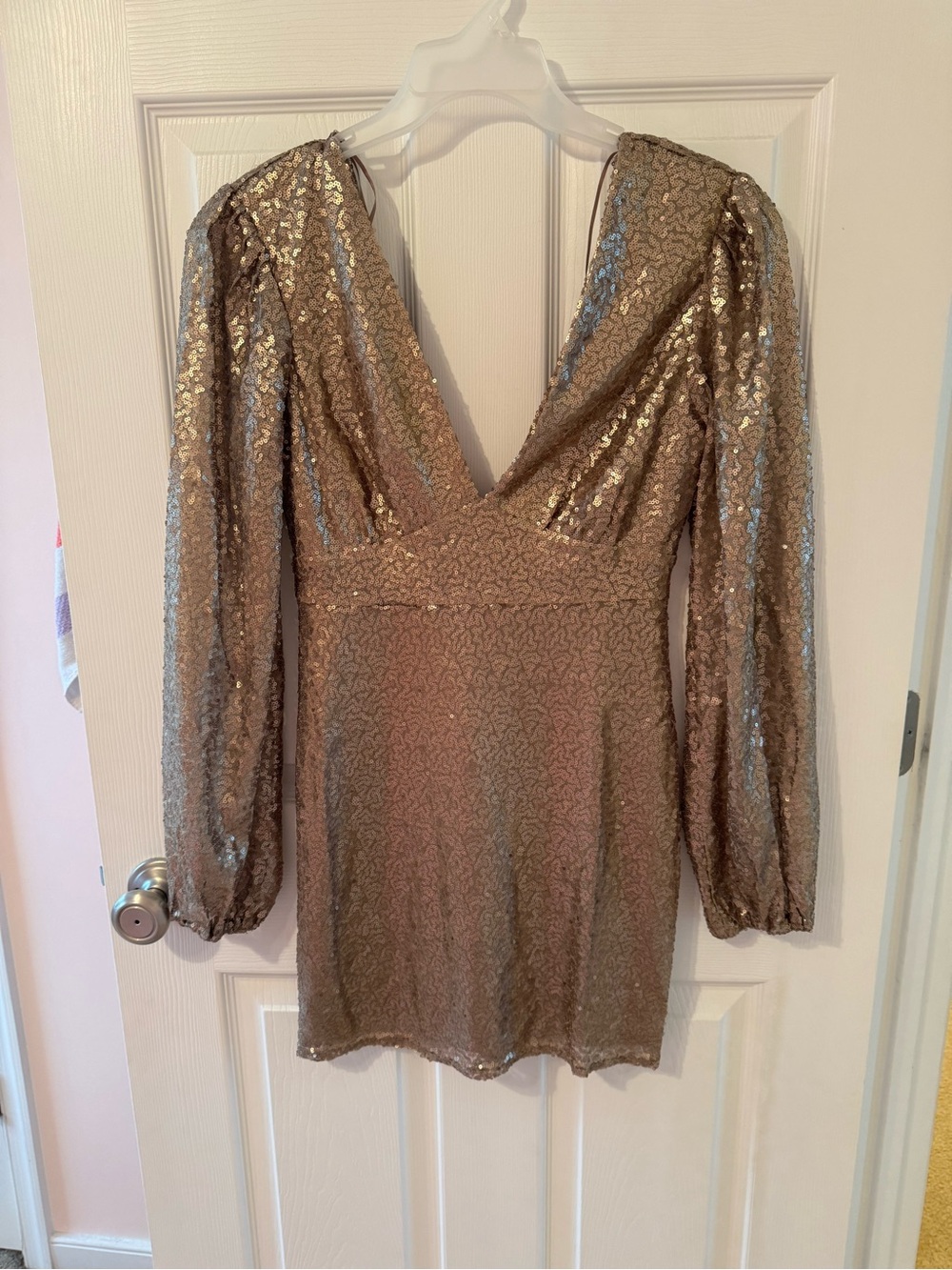 Altar'd State Rose Gold Sequin Dress